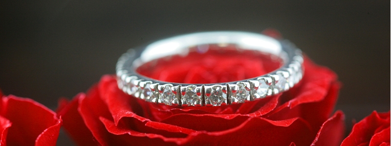 文字彫りエタニティリング